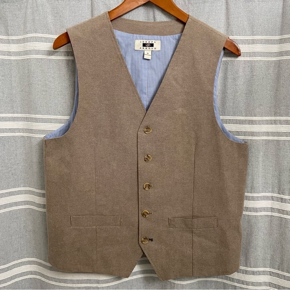 JOSEPH ABBOUD / Khaki Suit Vest Size M